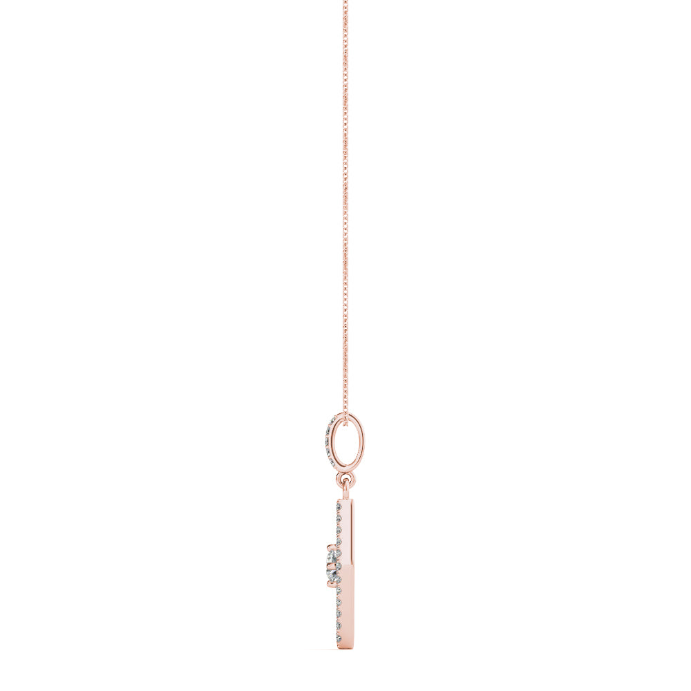 Watchful Charm lab-grown diamond eye pendant, 14k gold