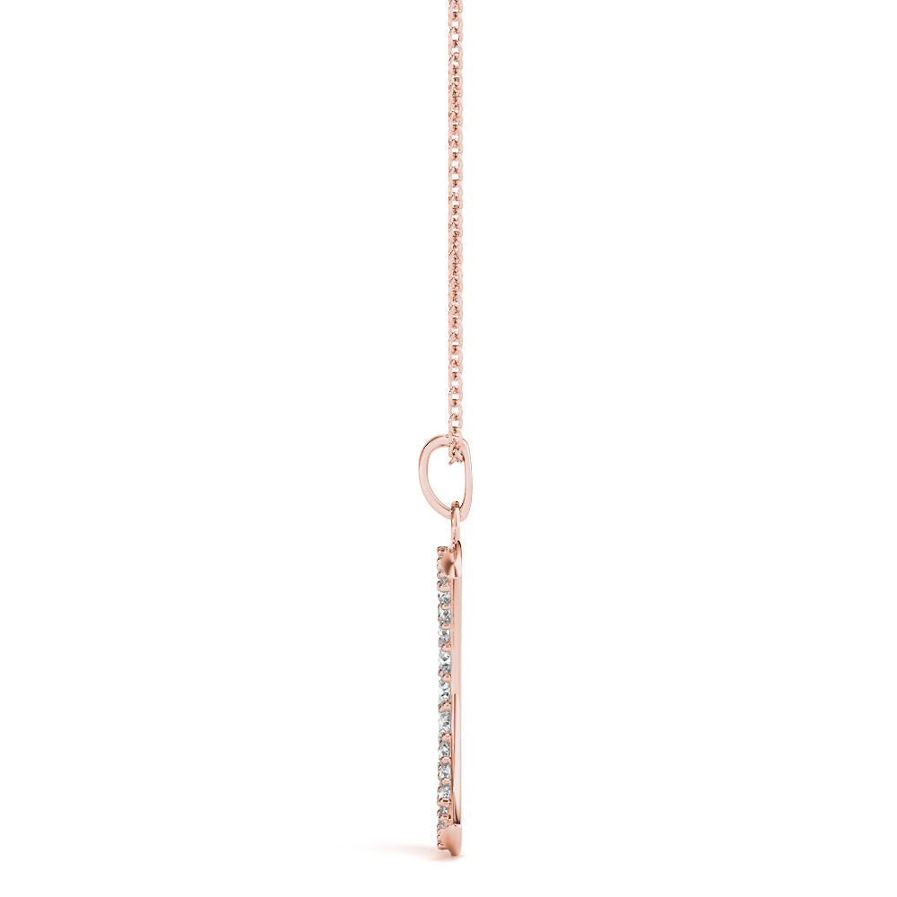 Crescent Charm lab-grown diamond crescent pendant, 14k gold