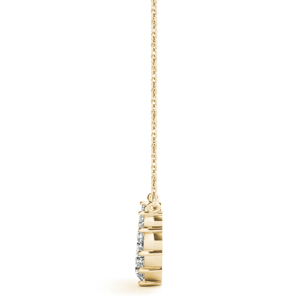 Quiet Balance lab-grown diamond necklace, 14k gold