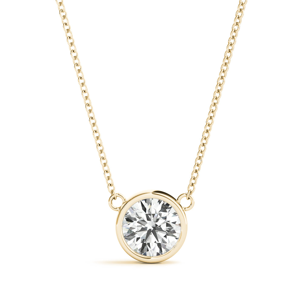 Open Aura lab-grown diamond pendant, 14k gold, 1.01 to 3.01 ct