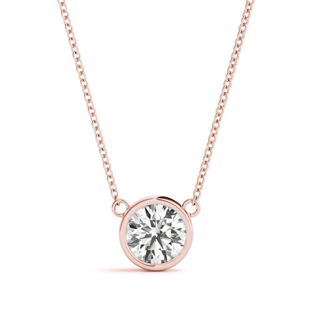 Open Aura lab-grown diamond pendant, 14k gold, 1.01 to 3.01 ct
