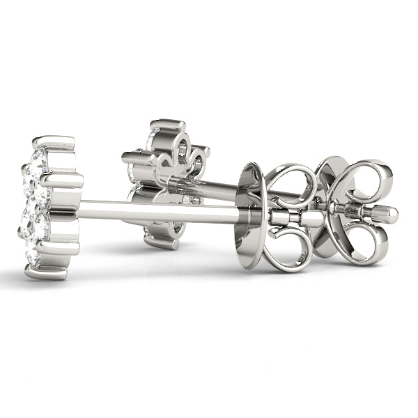 Charm Cluster lab-grown diamond cluster stud earrings, 14k gold