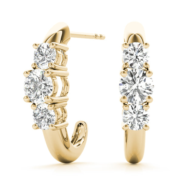Guiding Grace lab-grown diamond hoop earrings, 14k gold