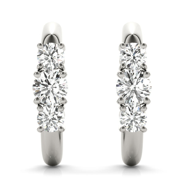 Guiding Grace lab-grown diamond hoop earrings, 14k gold
