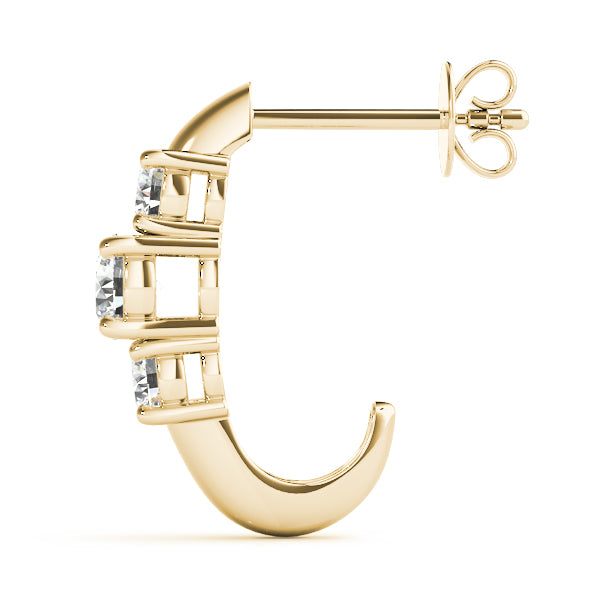 Guiding Grace lab-grown diamond hoop earrings, 14k gold