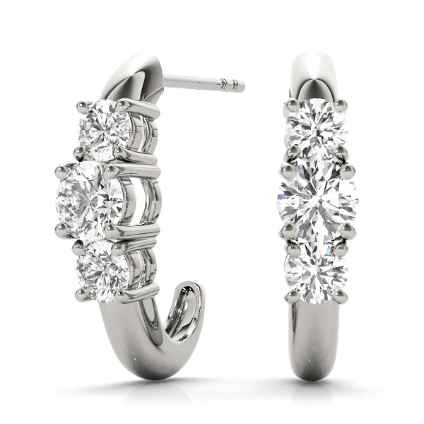 Guiding Grace lab-grown diamond hoop earrings, 14k gold