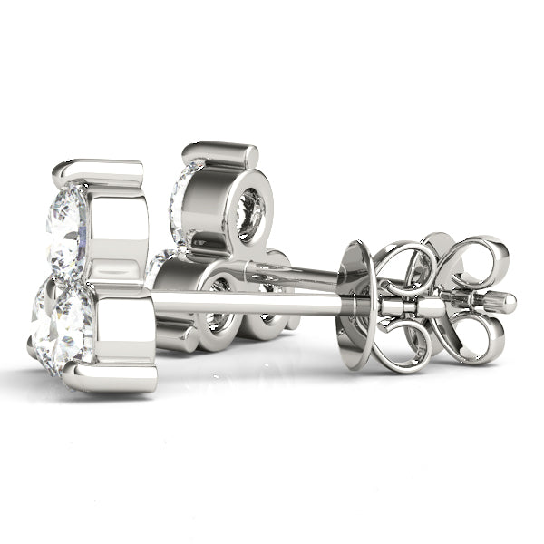 Three Charms lab-grown diamond cluster stud earrings, 14k gold