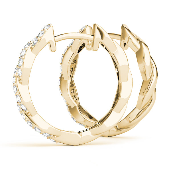 Bound Hoops lab-grown diamond hoop earrings, 14k gold
