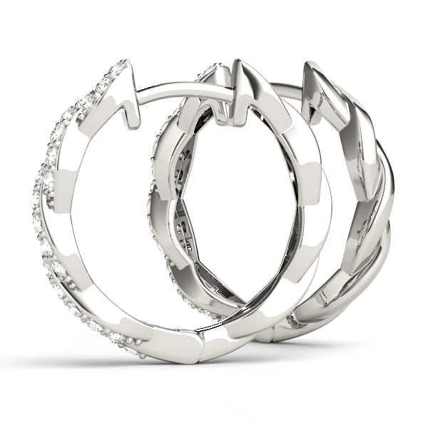 Bound Hoops lab-grown diamond hoop earrings, 14k gold