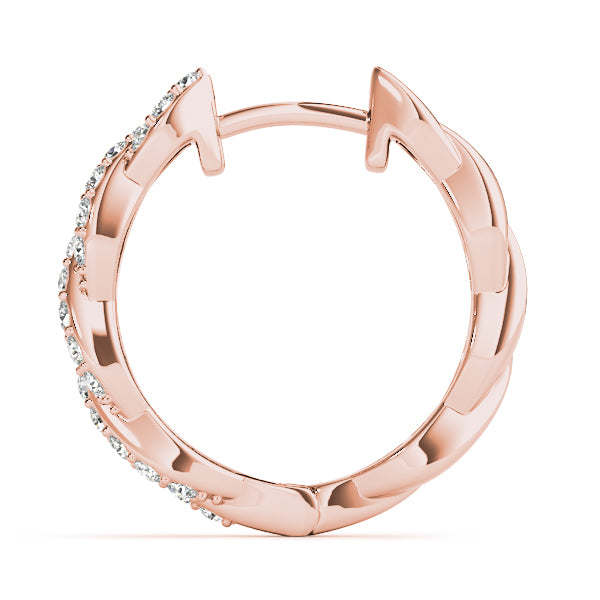 Bound Hoops lab-grown diamond hoop earrings, 14k gold