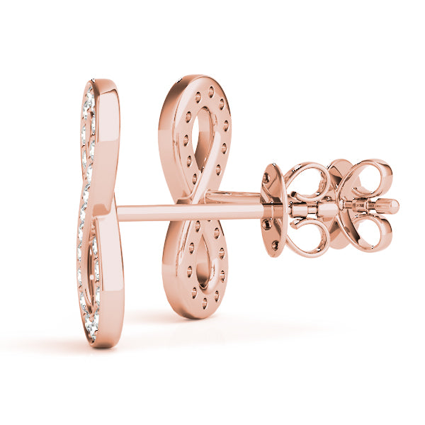 Love Promise lab-grown diamond earrings, 14k gold