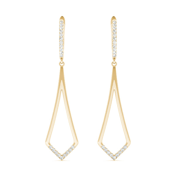 Blessed Drops lab-grown diamond drop earrings, 14k gold