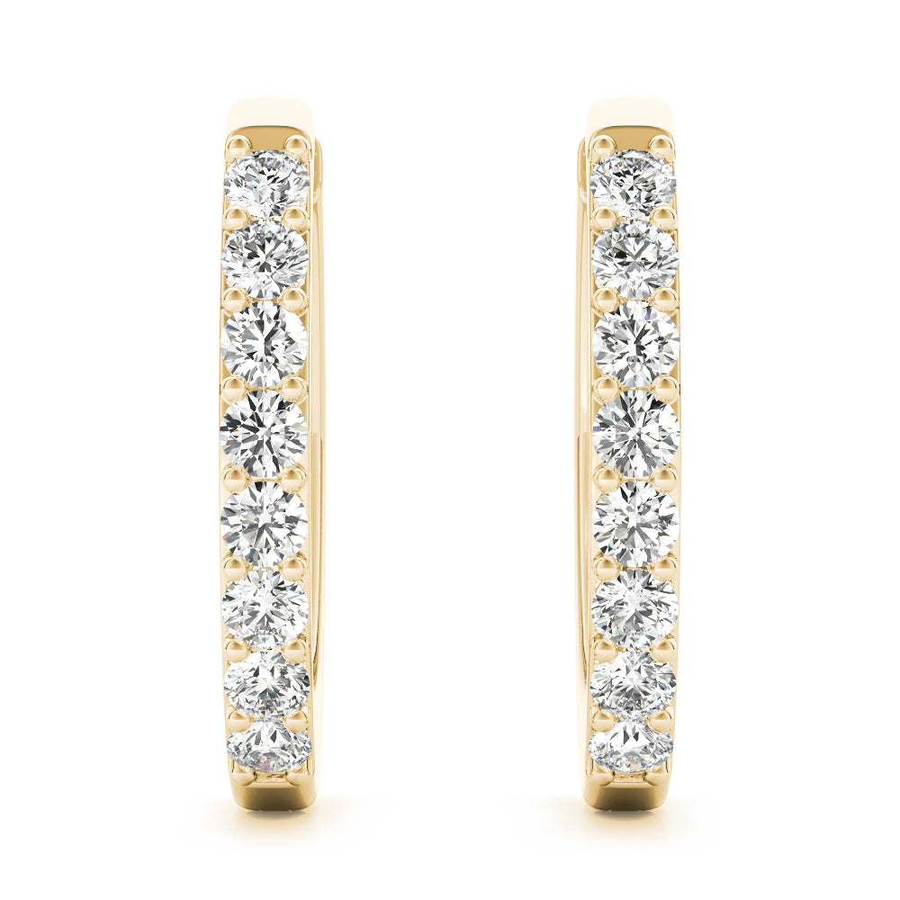 Daybreak Arc lab-grown diamond hoop earrings, 14k gold