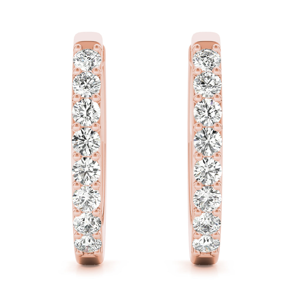 Daybreak Arc lab-grown diamond hoop earrings, 14k gold