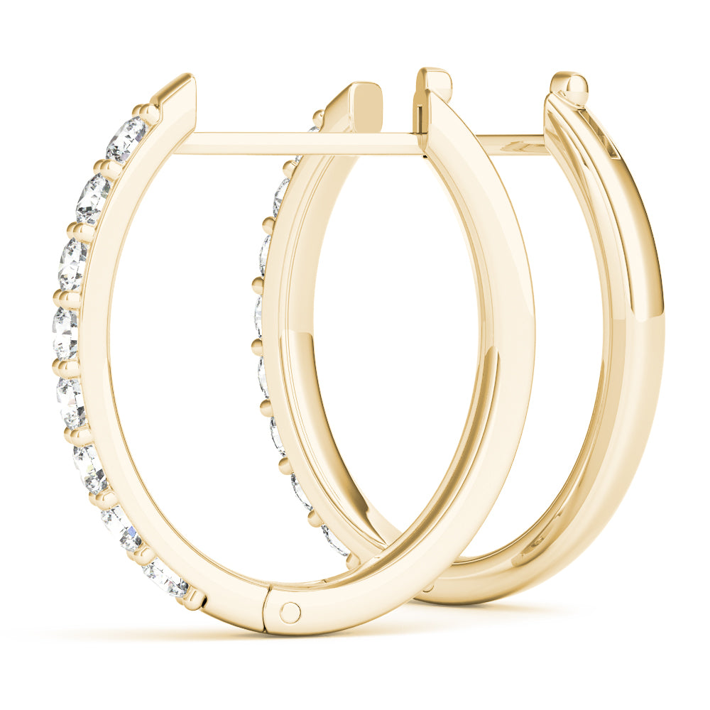 Daybreak Arc lab-grown diamond hoop earrings, 14k gold