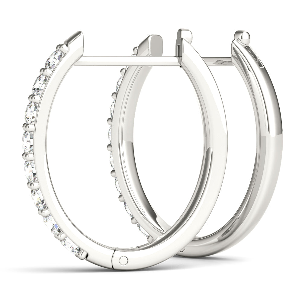 Daybreak Arc lab-grown diamond hoop earrings, 14k gold