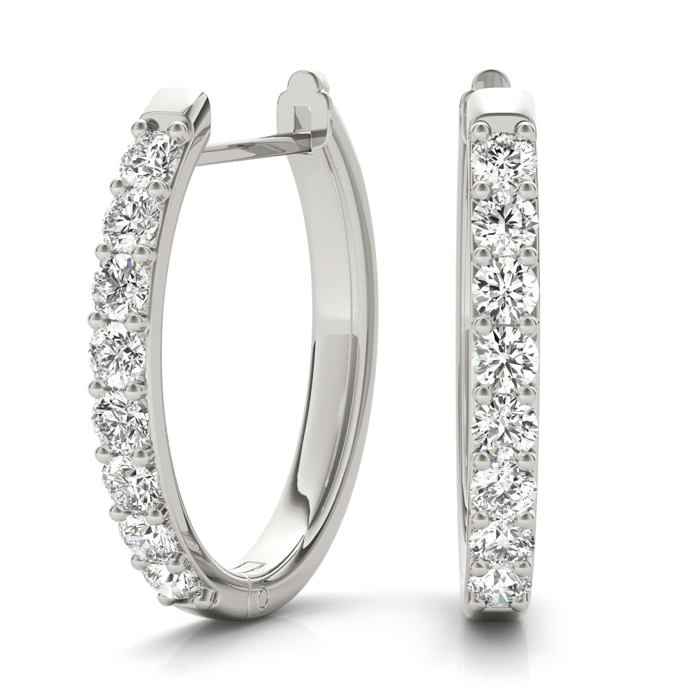 Daybreak Arc lab-grown diamond hoop earrings, 14k gold