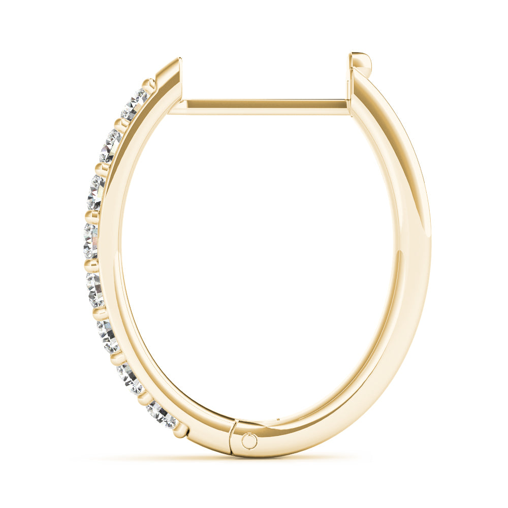Daybreak Arc lab-grown diamond hoop earrings, 14k gold