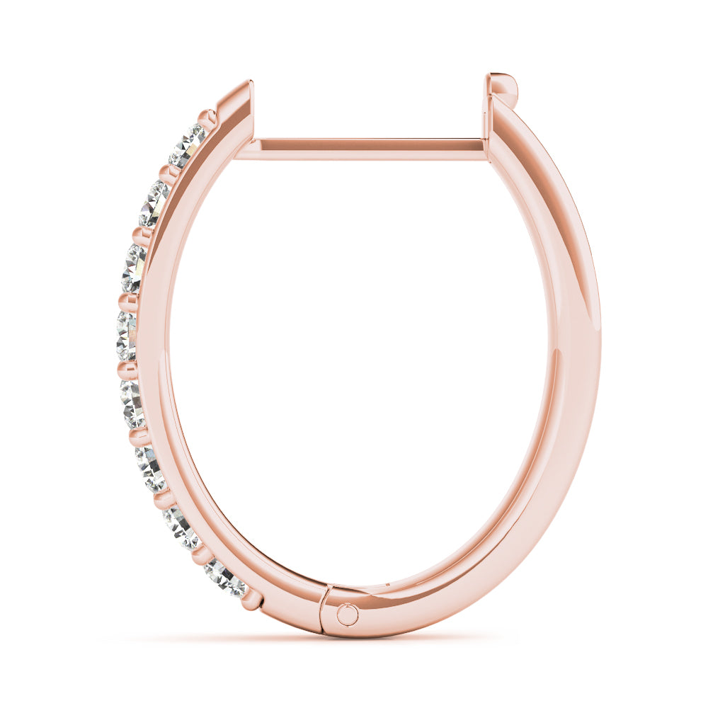 Daybreak Arc lab-grown diamond hoop earrings, 14k gold