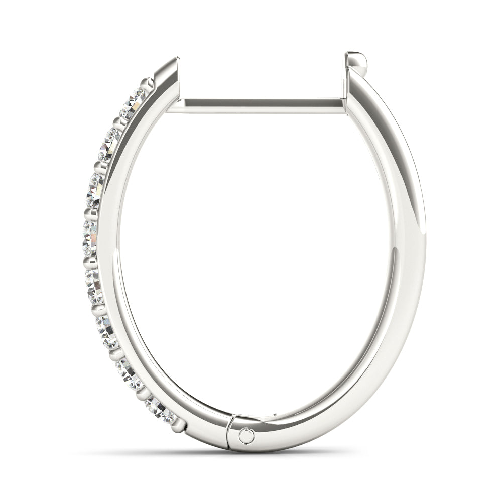 Daybreak Arc lab-grown diamond hoop earrings, 14k gold