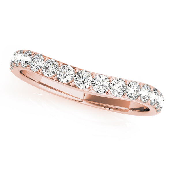 Curved Dawn lab-grown diamond curved band, 14k gold