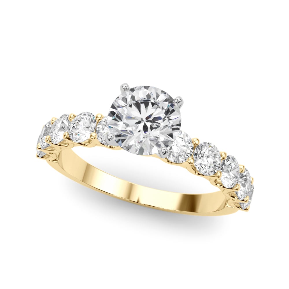 Cathedral Dawn lab-grown diamond cathedral engagement ring, 14k yellow gold#Color_Yellow Gold