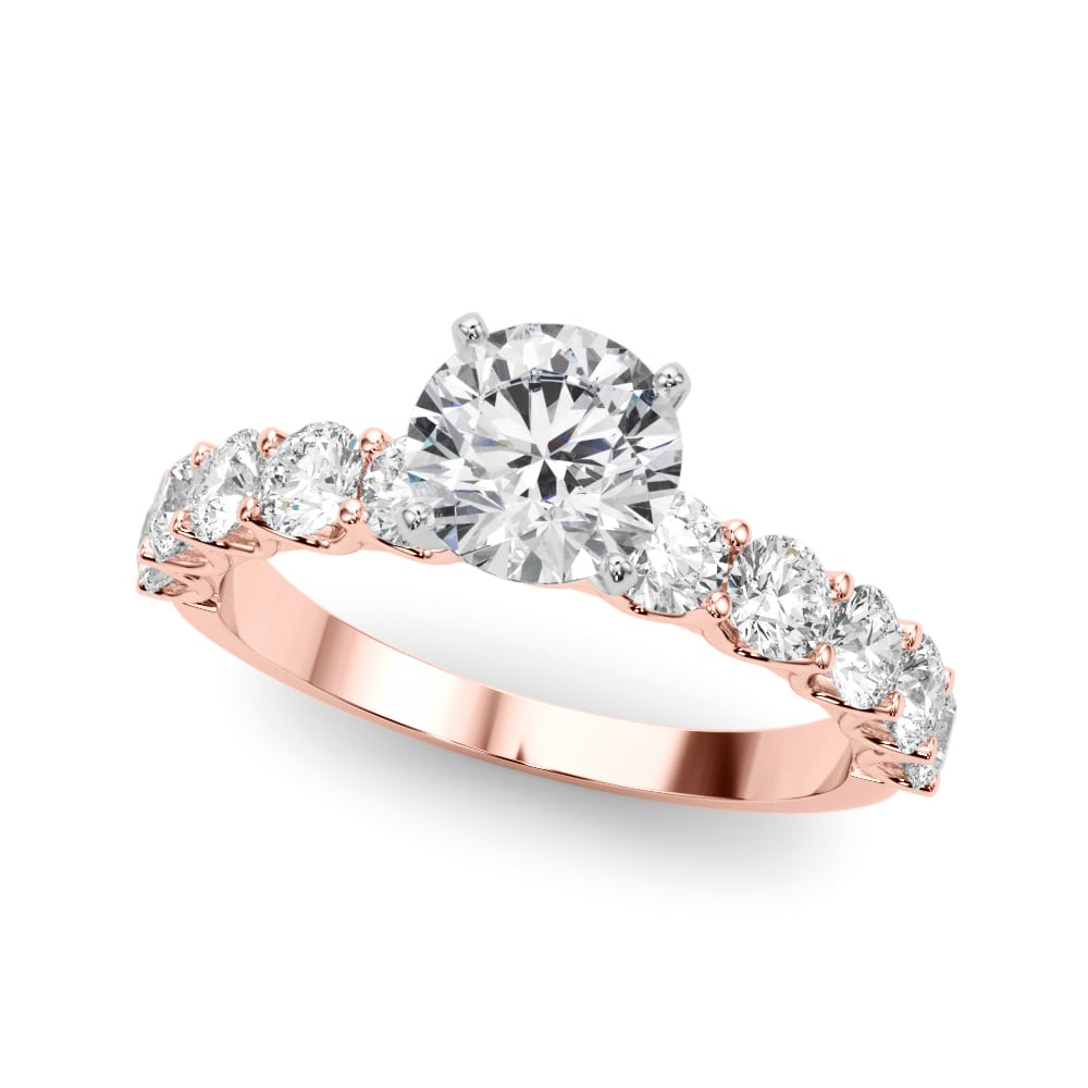 Cathedral Dawn lab-grown diamond cathedral engagement ring, 14k rose gold#Color_Rose Gold