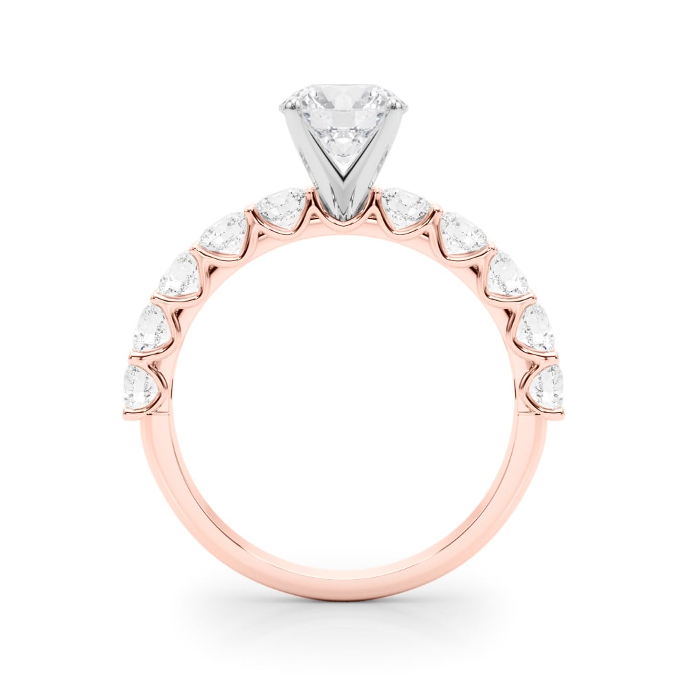 Cathedral Dawn lab-grown diamond cathedral engagement ring, 14k rose gold#Color_Rose Gold