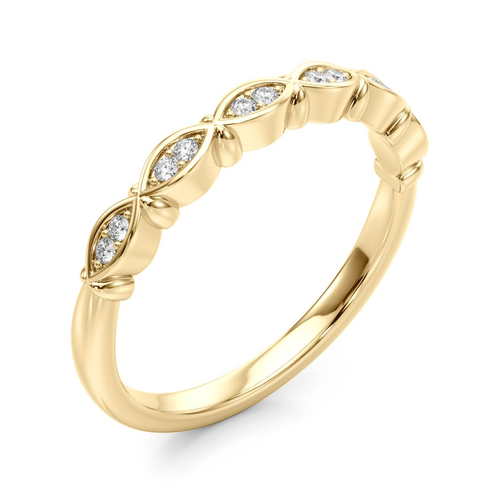 Watchful Grace lab-grown diamond eye band, 14k gold
