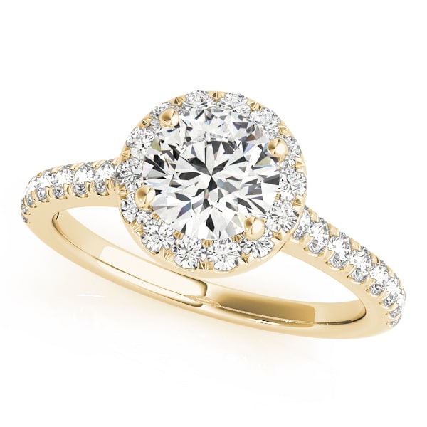 Halo Daybreak lab-grown diamond halo engagement ring, 14k yellow gold#Color_Yellow Gold