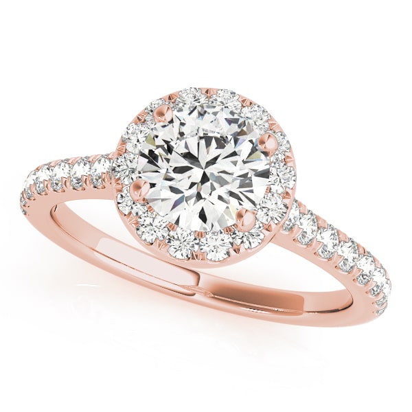 Halo Daybreak lab-grown diamond halo engagement ring, 14k rose gold#Color_Rose Gold