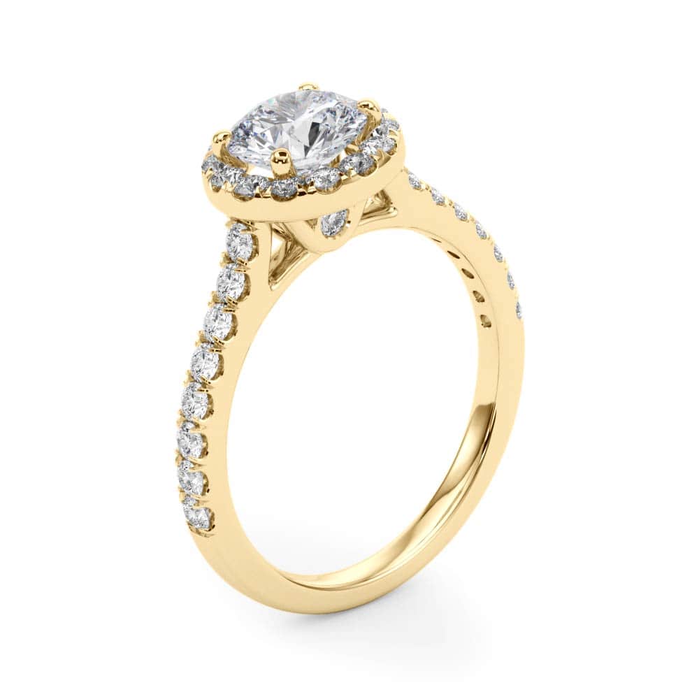Halo Daybreak lab-grown diamond halo engagement ring, 14k yellow gold#Color_Yellow Gold