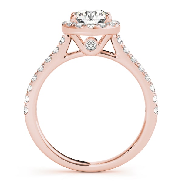 Halo Daybreak lab-grown diamond halo engagement ring, 14k rose gold#Color_Rose Gold