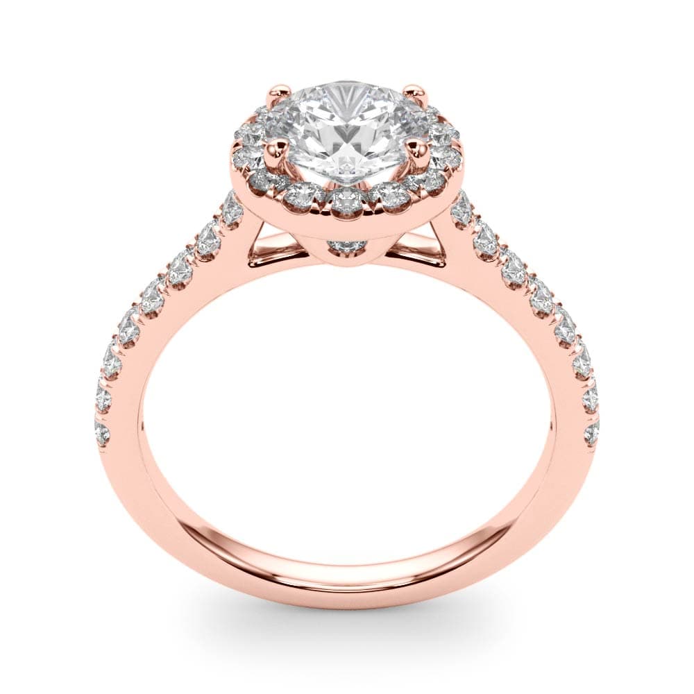 Halo Daybreak lab-grown diamond halo engagement ring, 14k rose gold#Color_Rose Gold