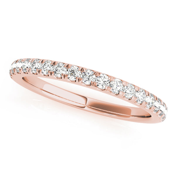 Crescent Vow lab-grown diamond half-eternity band, 14k gold