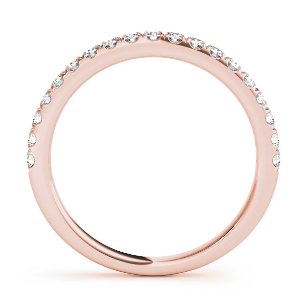 Crescent Vow lab-grown diamond half-eternity band, 14k gold