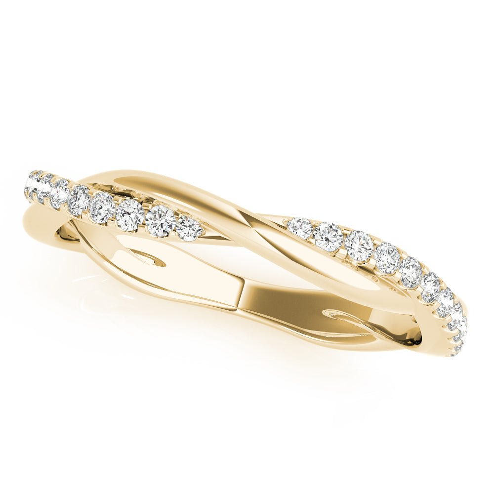 Woven Twist lab-grown diamond twist ring, 14k yellow gold#Color_Yellow Gold