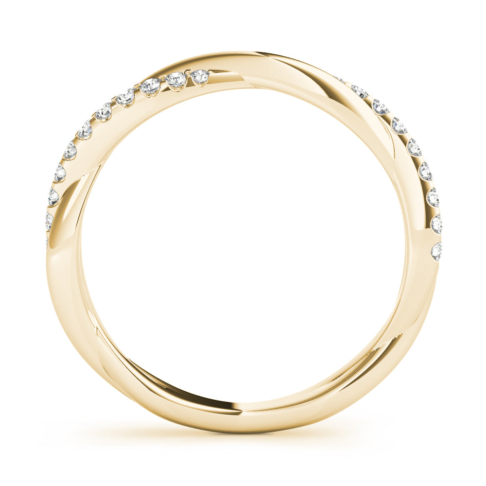 Woven Twist lab-grown diamond twist ring, 14k yellow gold#Color_Yellow Gold