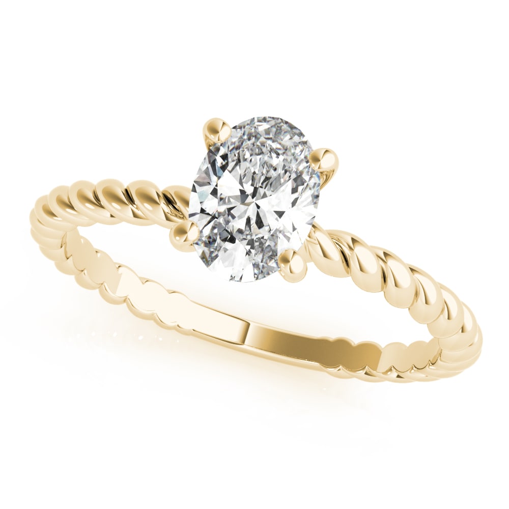 Woven Fortune lab-grown diamond ring, 14k yellow gold#Color_Yellow Gold