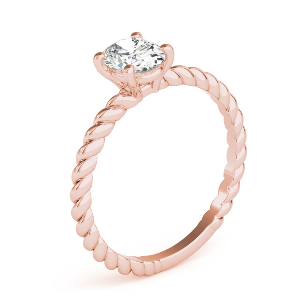 Woven Fortune lab-grown diamond ring, 14k rose gold#Color_Rose Gold