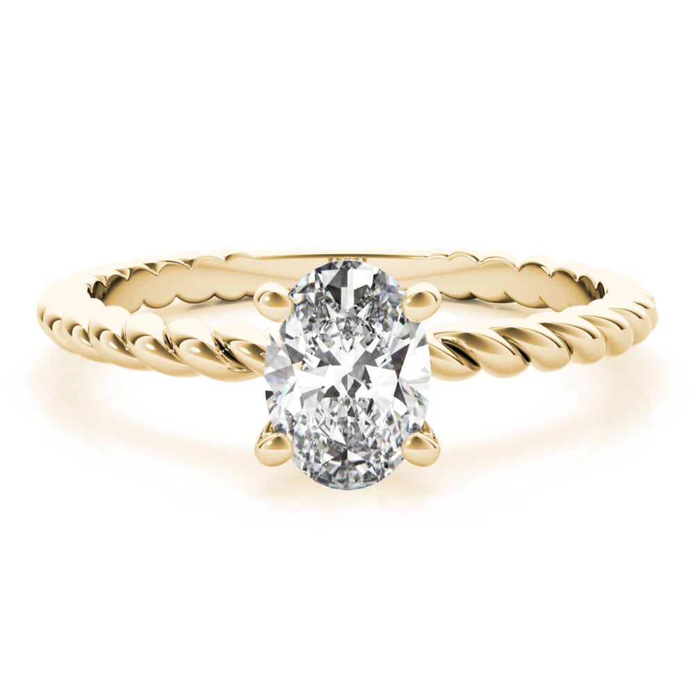 Woven Fortune lab-grown diamond ring, 14k yellow gold#Color_Yellow Gold
