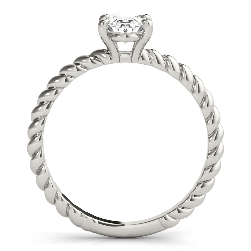 Woven Fortune lab-grown diamond ring, 14k white gold or platinum#Color_White Gold|Platinum
