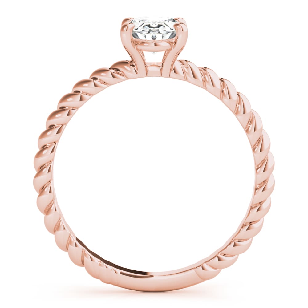 Woven Fortune lab-grown diamond ring, 14k rose gold#Color_Rose Gold