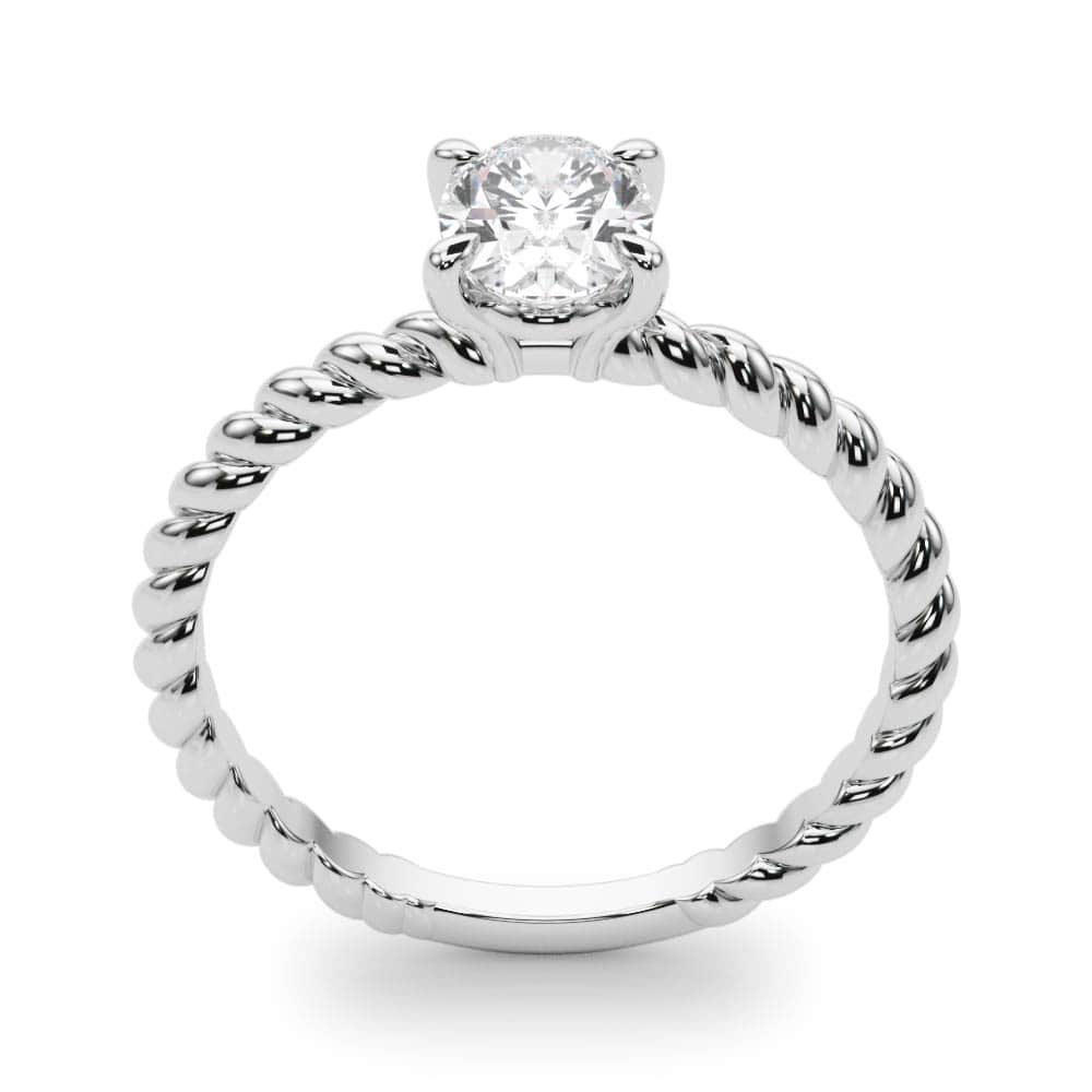 Woven Fortune lab-grown diamond ring, 14k white gold or platinum#Color_White Gold|Platinum