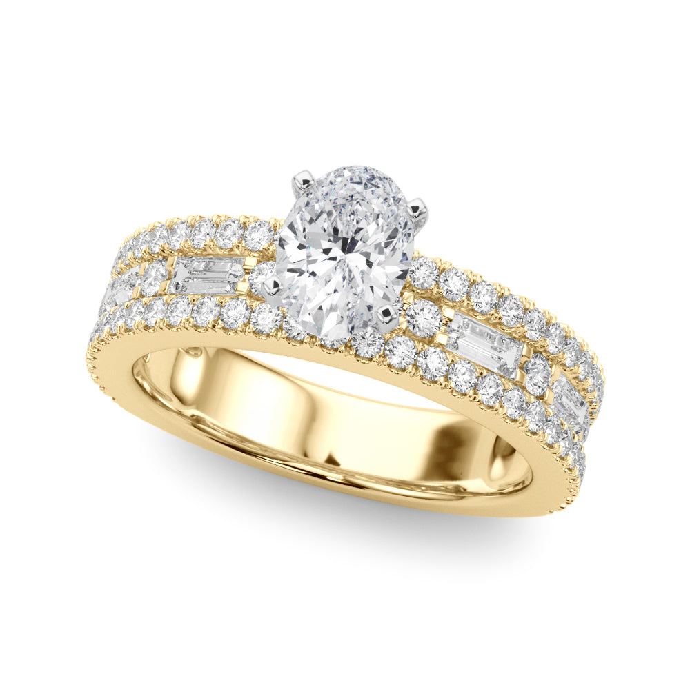 The Mazal lab-grown diamond engagement ring, 14k yellow gold#Color_Yellow Gold