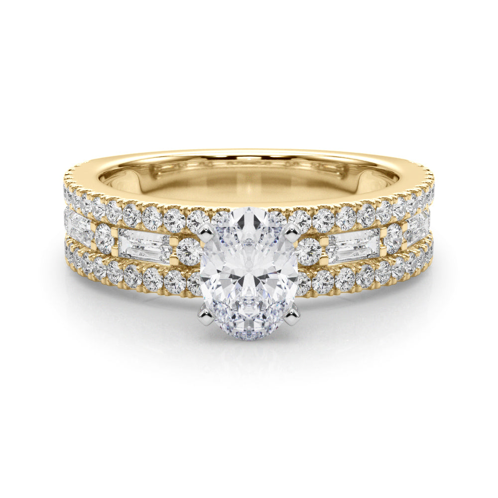 The Mazal lab-grown diamond engagement ring, 14k yellow gold#Color_Yellow Gold