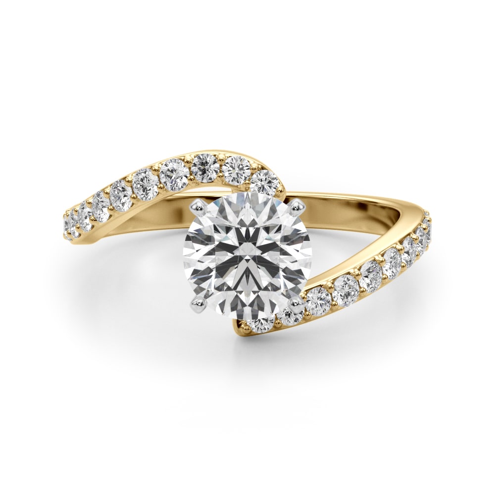 Open Promise lab-grown diamond engagement ring, 14k yellow gold#Color_Yellow Gold