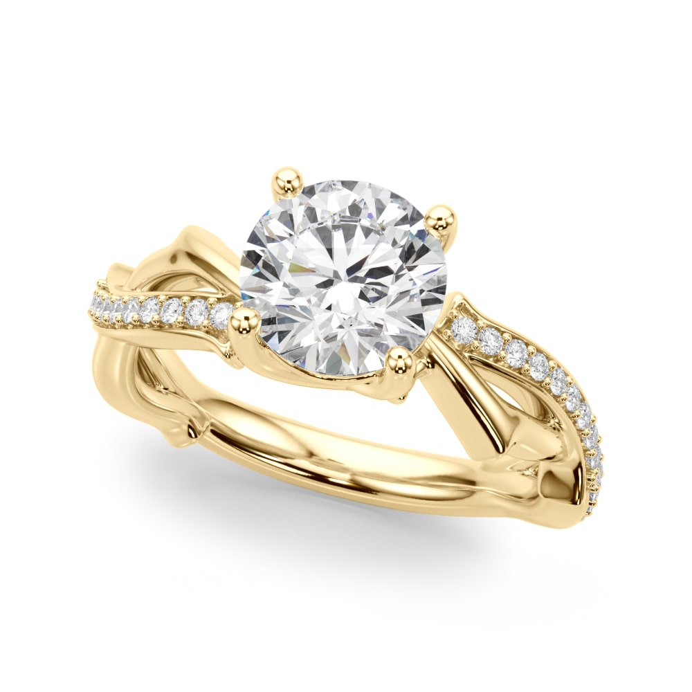 Vine Grove lab-grown diamond engagement ring, 14k yellow gold#Color_Yellow Gold