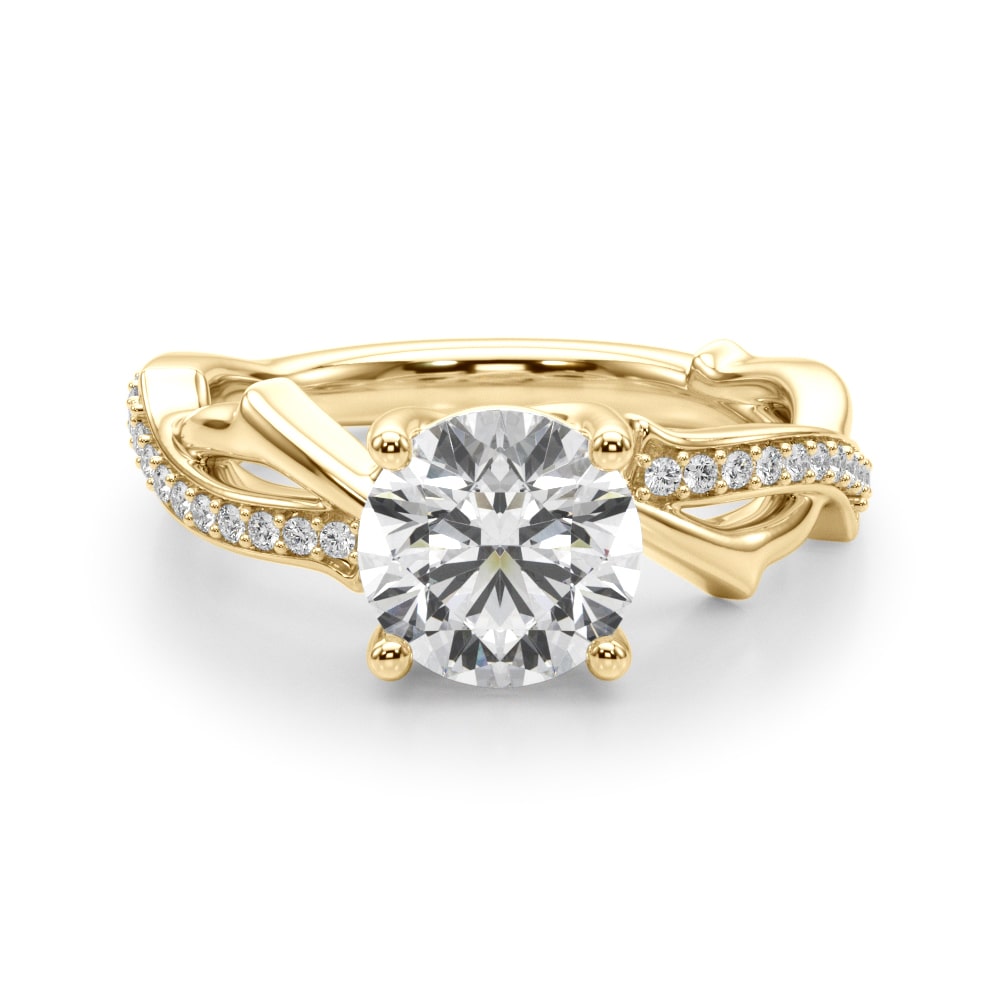 Vine Grove lab-grown diamond engagement ring, 14k yellow gold#Color_Yellow Gold