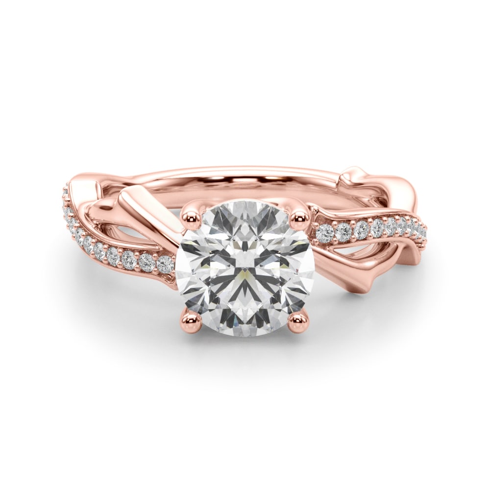 Vine Grove lab-grown diamond engagement ring, 14k rose gold#Color_Rose Gold
